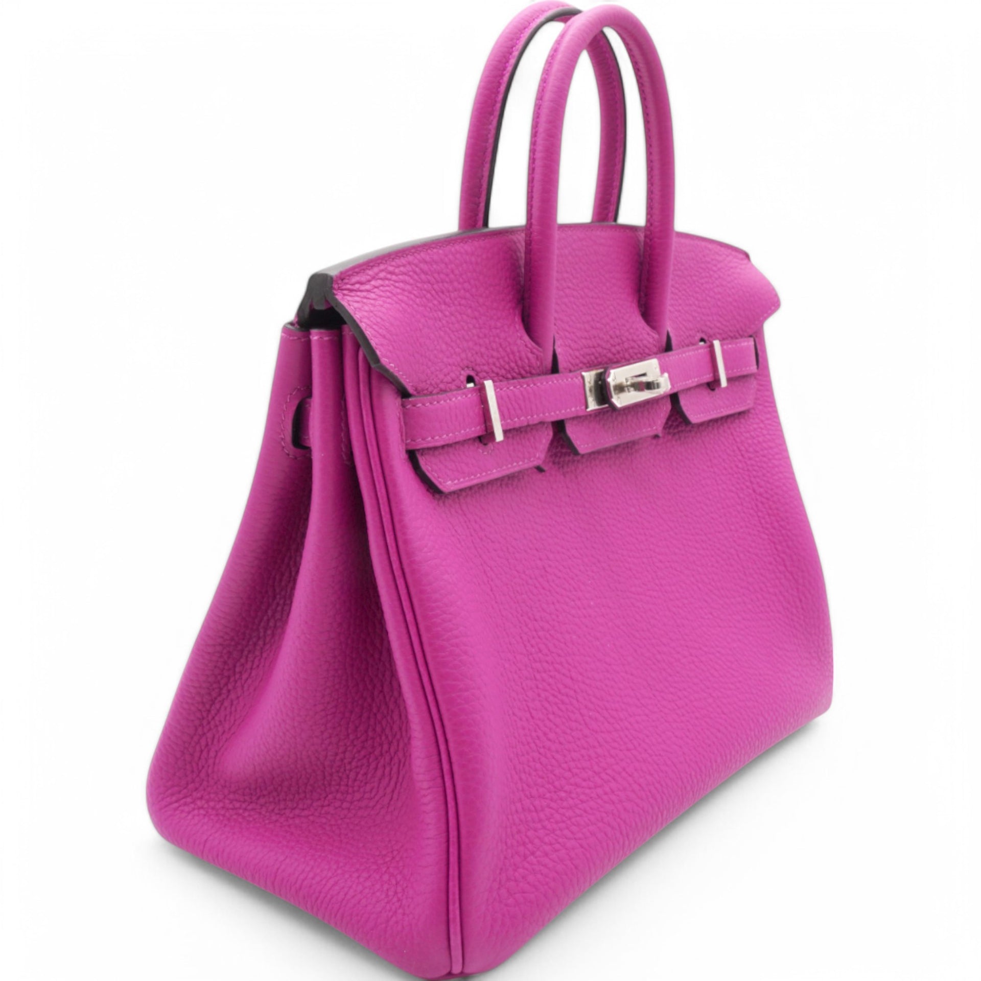 Chevre Mysore Horseshoe Birkin 25 Rose Pourpre