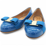 Blue Patent Leather Varina Ballet Flats Size7/38