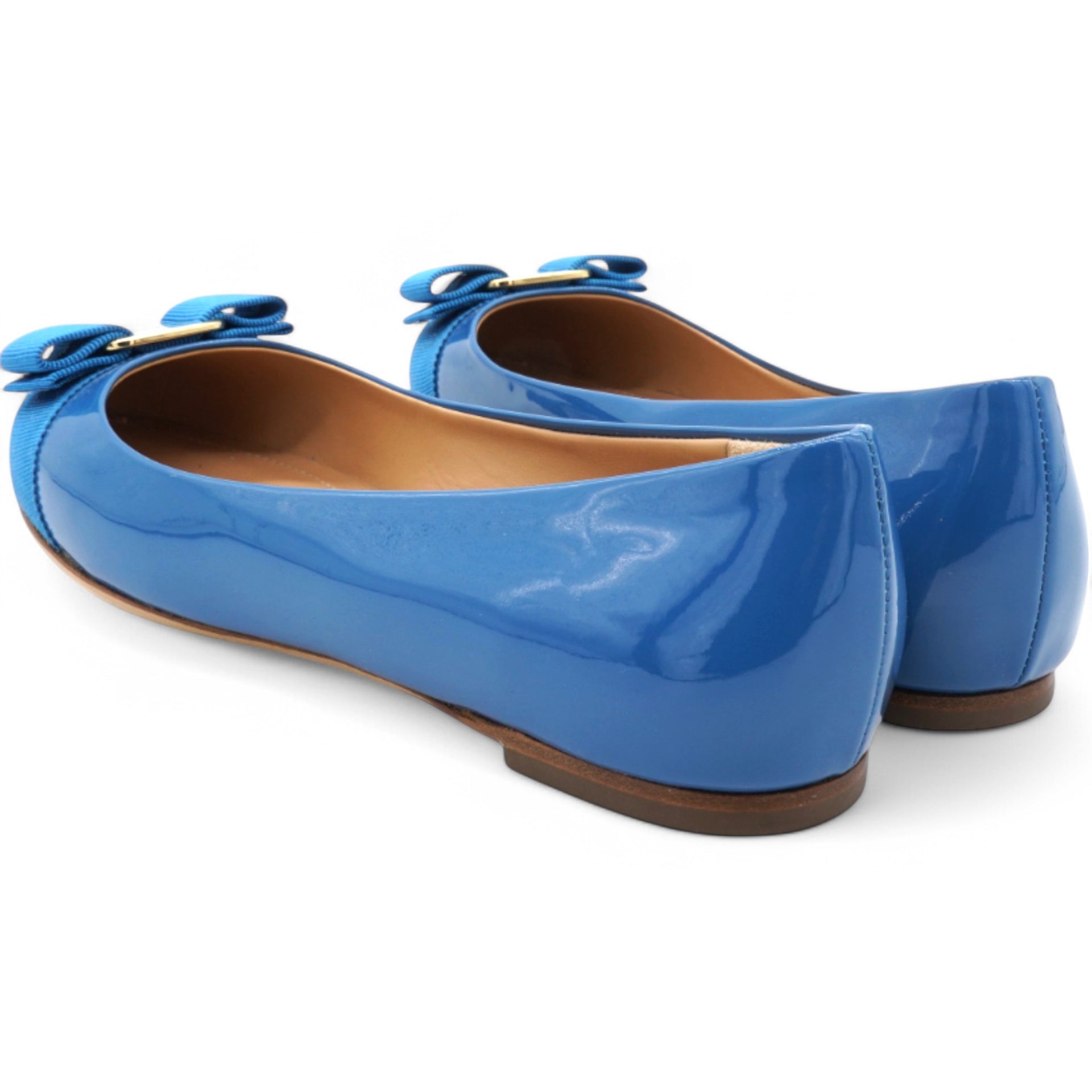 Blue Patent Leather Varina Ballet Flats Size7/38