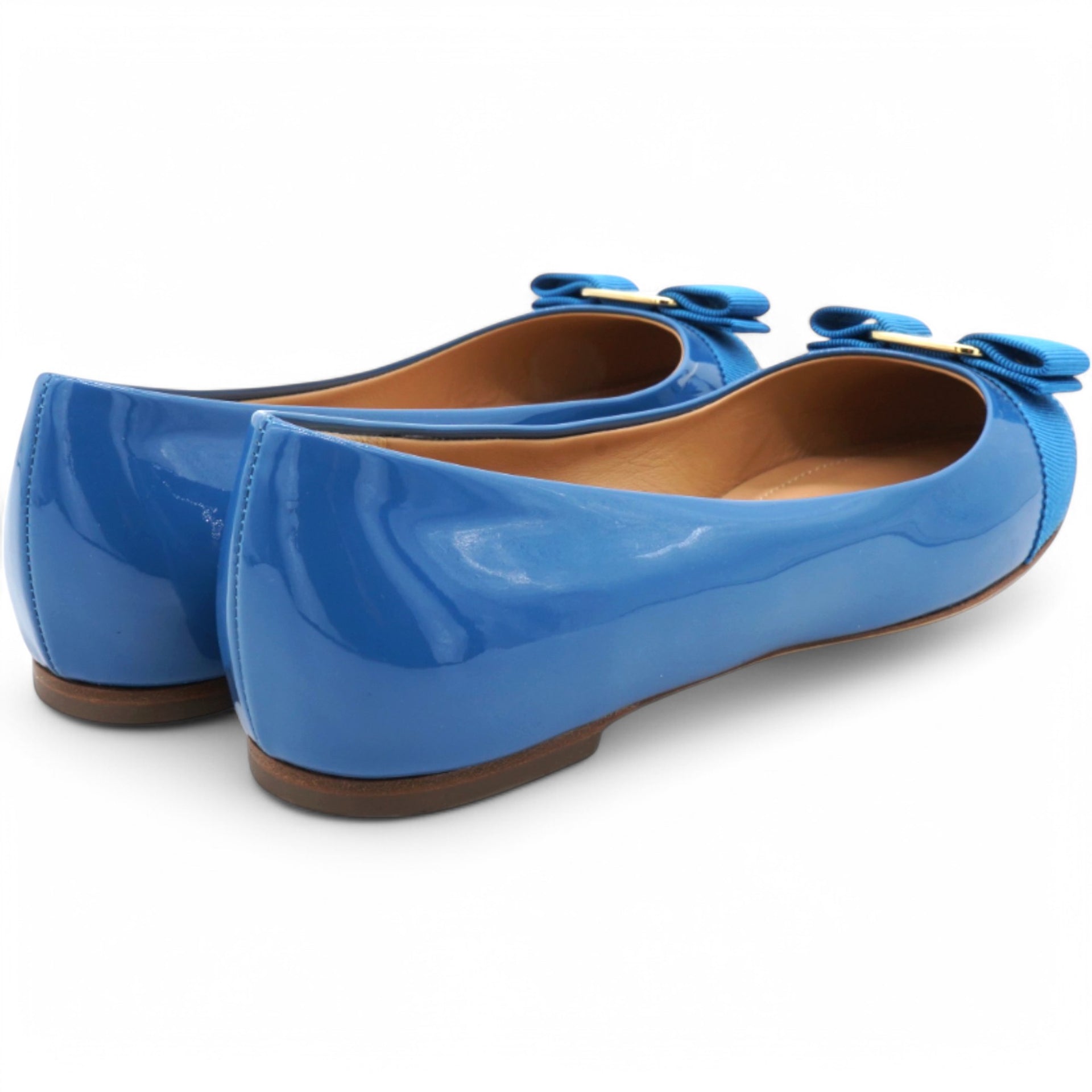 Blue Patent Leather Varina Ballet Flats Size7/38