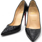 Crocodile Embossed Pigalle Follies 120 Pumps Black Size36