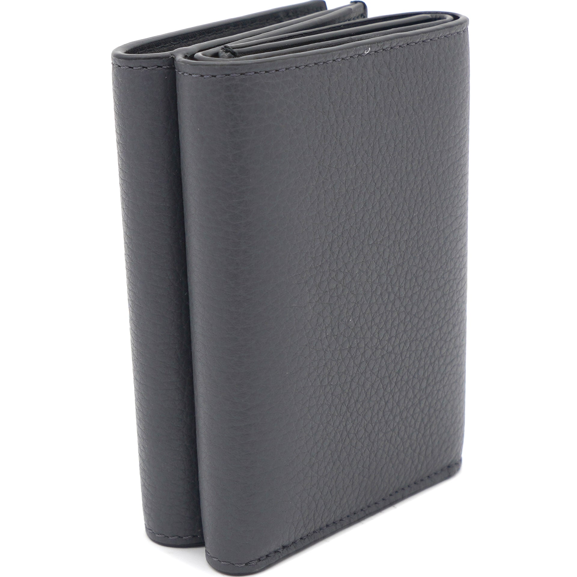 Trifold Wallet Soft Grained Calfskin Anthracite