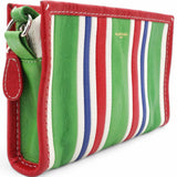 Veau Arena Multicolore Bazar Strap Clutch Green Blue Red White