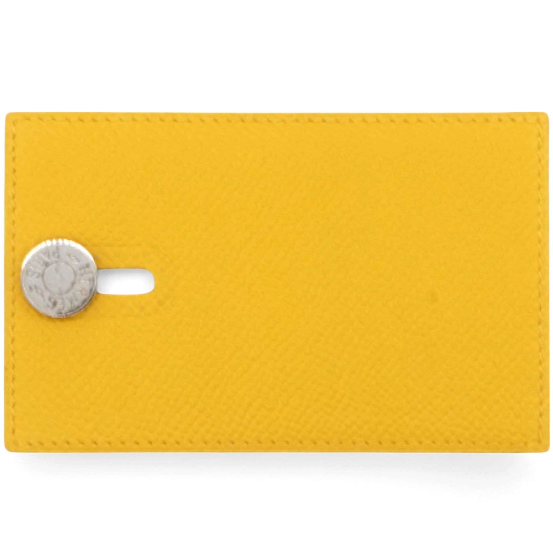 Lime Yellow Leather Card Holder