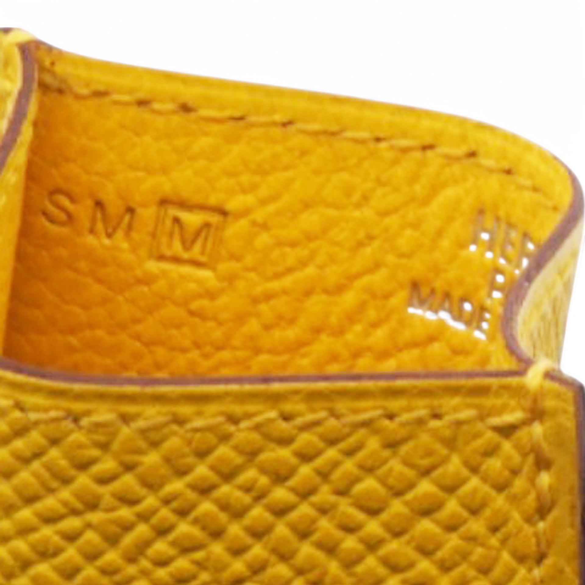 Lime Yellow Leather Card Holder