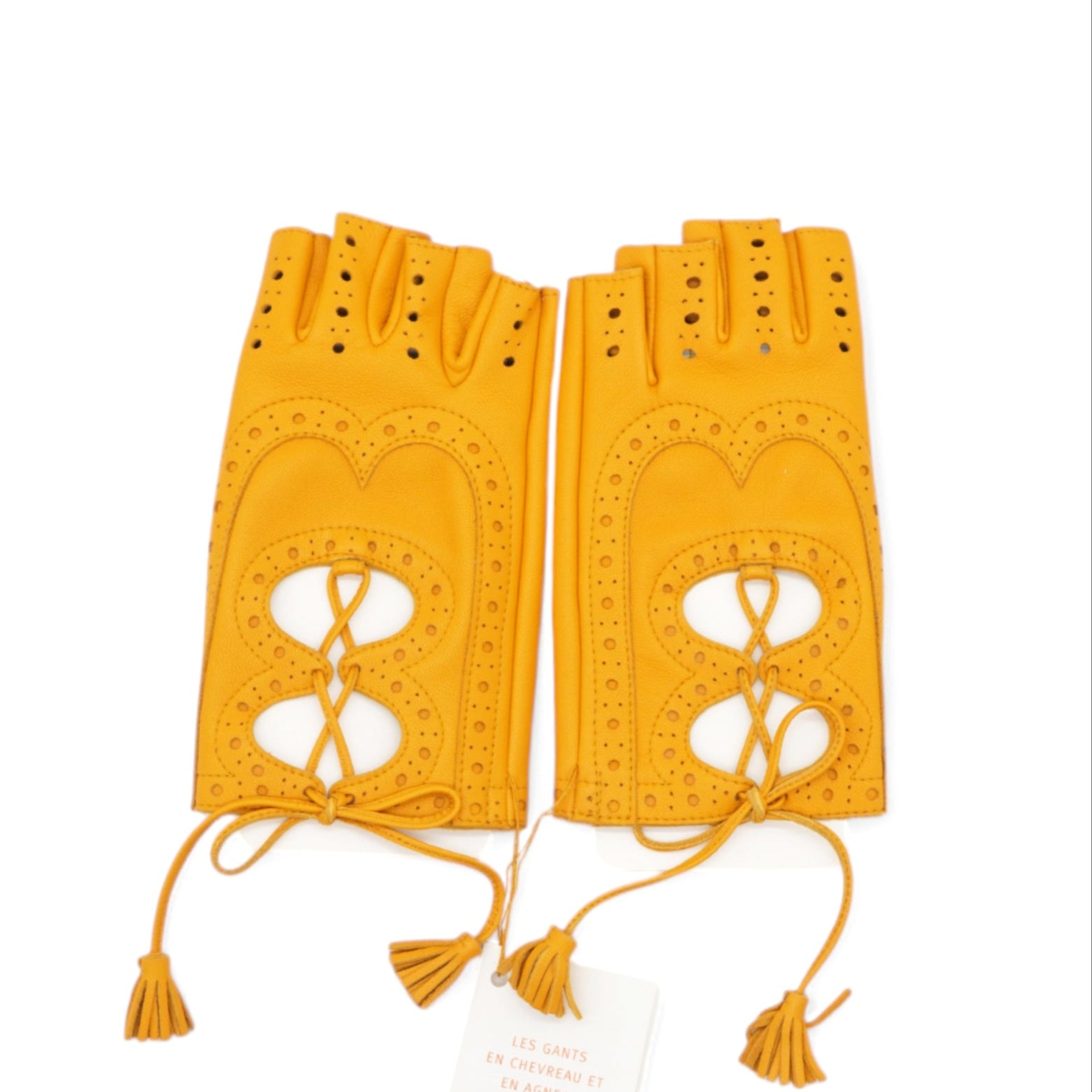 Yellow Leather Gloves