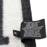 Wool Cashmere Avalon Blanket Ecru Gris Fonce