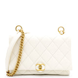 Chanel Pearl Logo Strap Flap Bag White – Tailored Styling