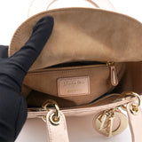 Rose Gold Cannage Leather Small Lady Dior My ABCDior Bag