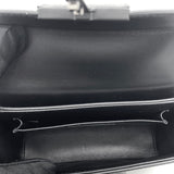 30 Montaigne Box Bag Black Ultramatte Grained Calfskin