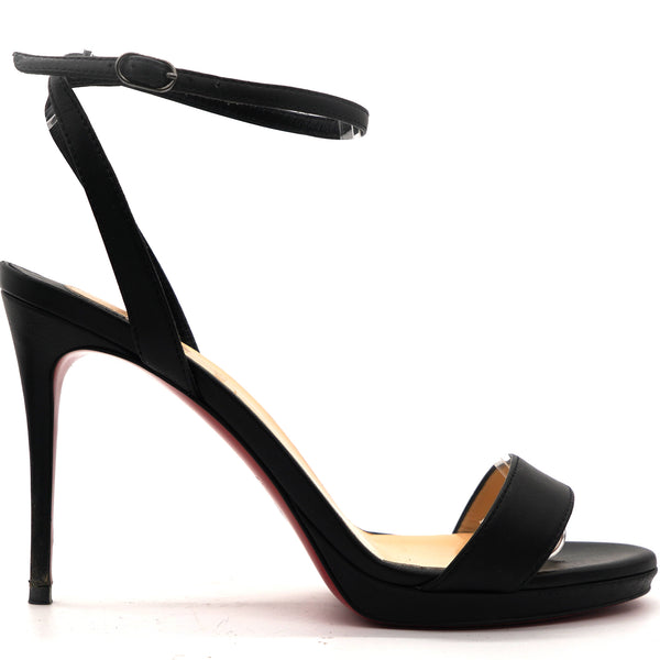 Christian Louboutin Loubi Queen 100 Leather Sandals, $845 |  NET-A-PORTER.COM | Lookastic