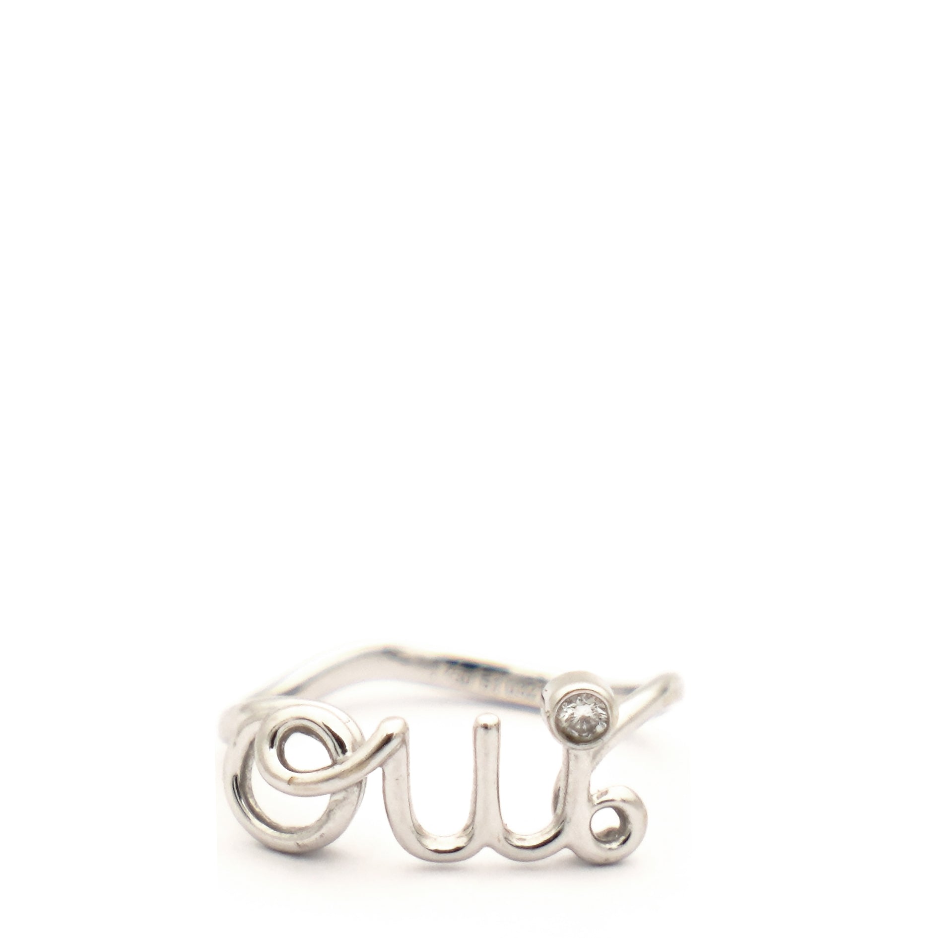 Christian Dior Oui Ring 18K White Gold and Diamond 50 STYLISHTOP