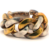 Gold Silver Chain Ring 52