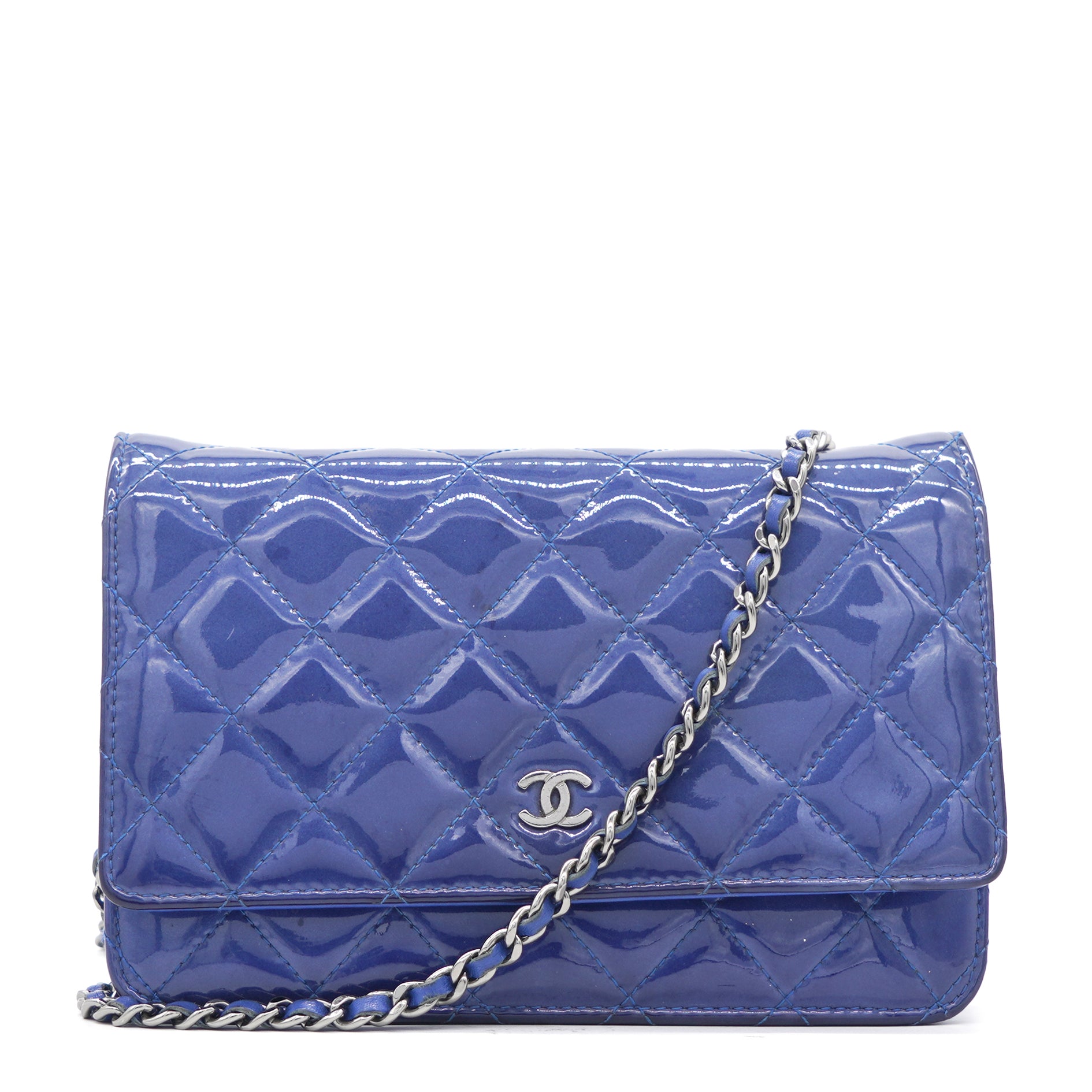 Chanel 19 Square Zip Around Card Holder Wallet Quilted Lambskin Blue  eBay