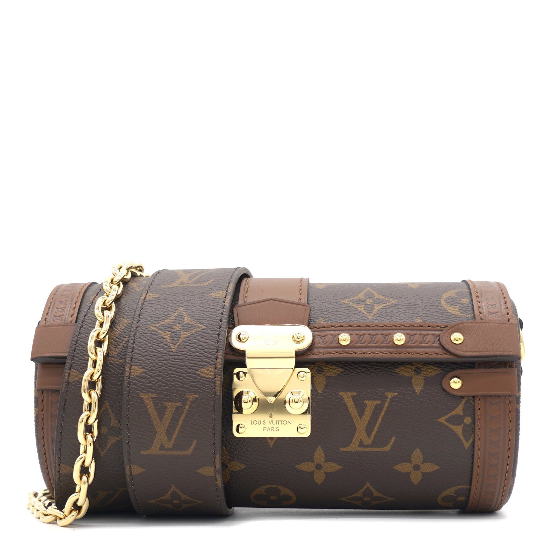 Papillon trunk leather crossbody bag Louis Vuitton Brown in