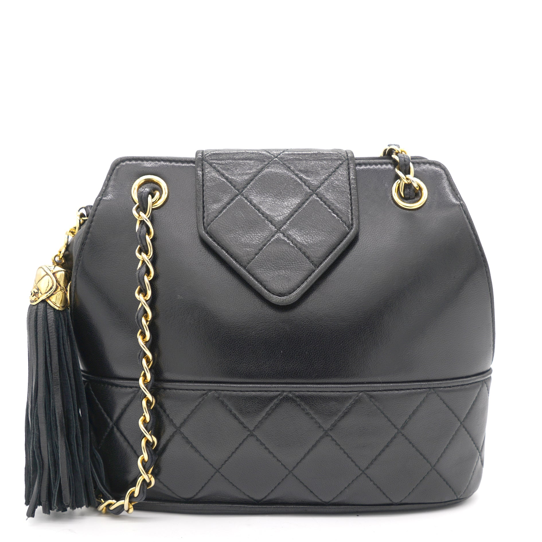 Lambskin Quilted Dome Shoulder Bag