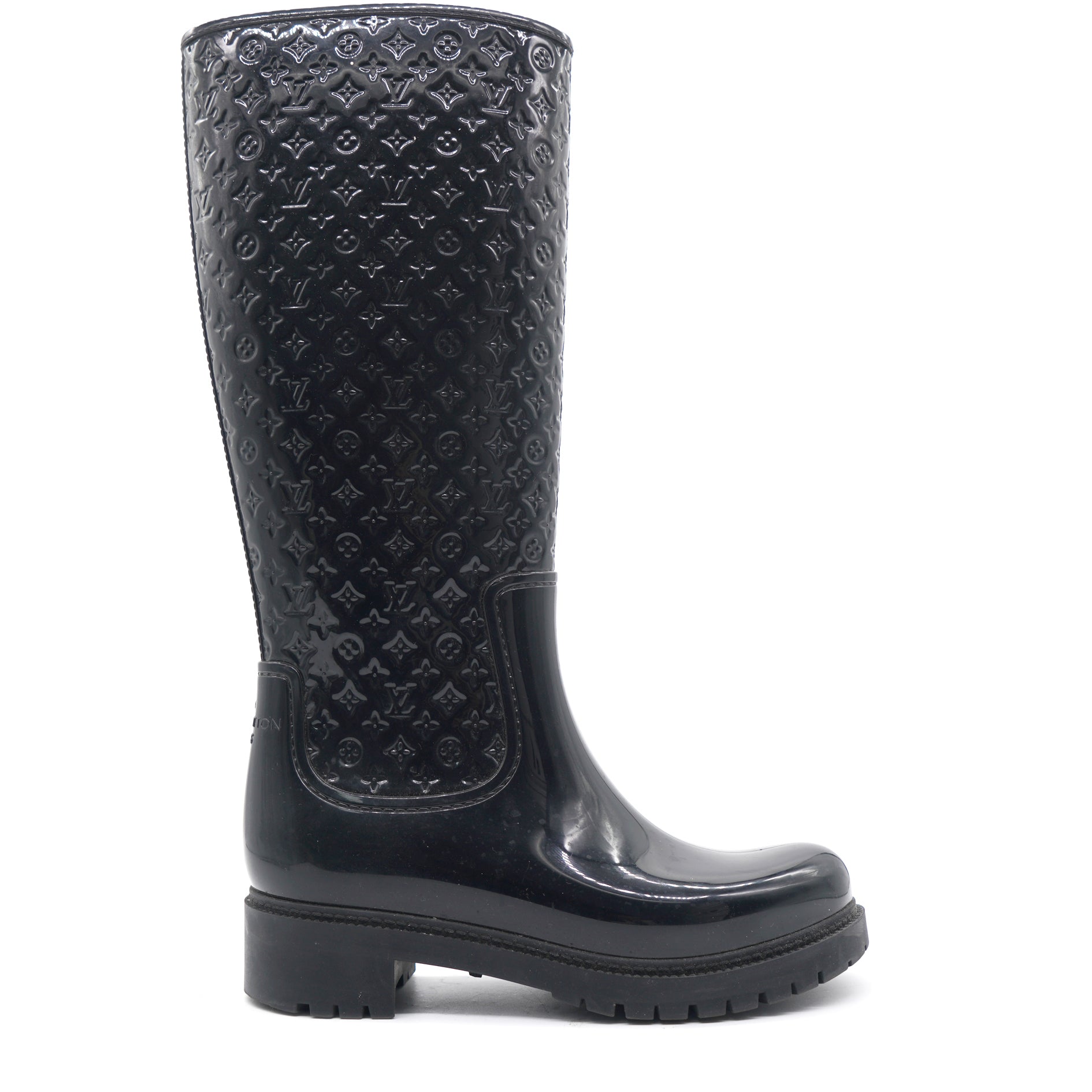 Riding boots Louis Vuitton Black size 37 EU in Rubber - 29771500