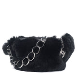 Vintage Rabbit Fur Bag Black