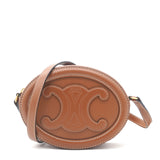 Crossbody Oval Purse Cuir Triomphe In Smooth Calfskin