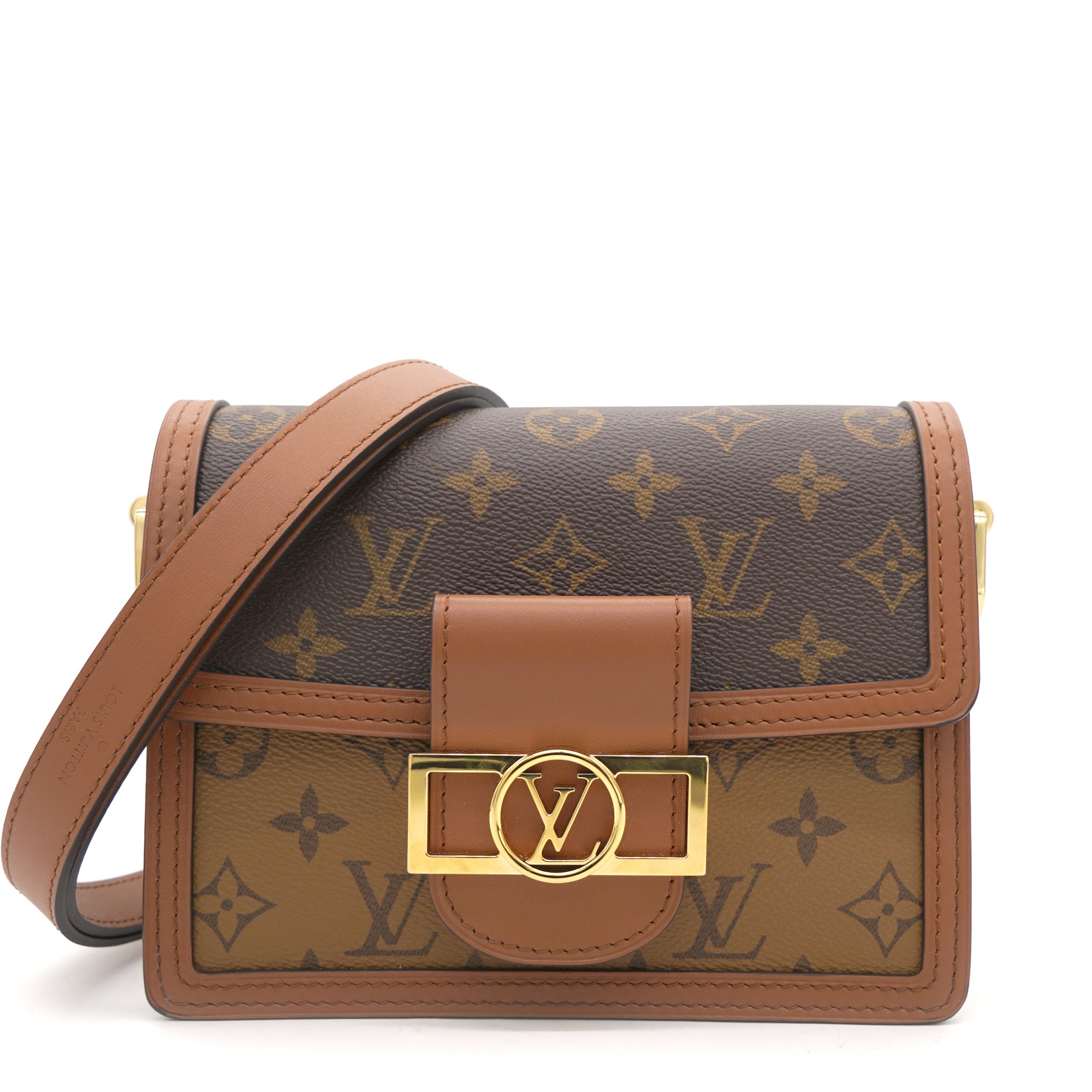 Louis Vuitton Reverse Monogram Mini Dauphine Brown Cloth ref.585108 - Joli  Closet