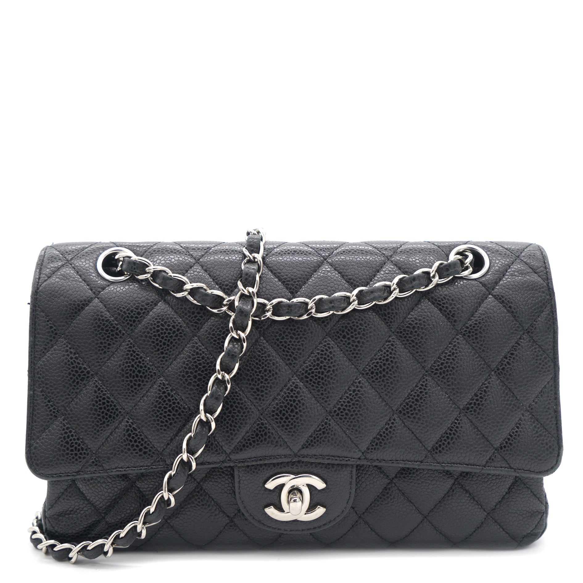 Chanel caviar quilted medium double flap sale