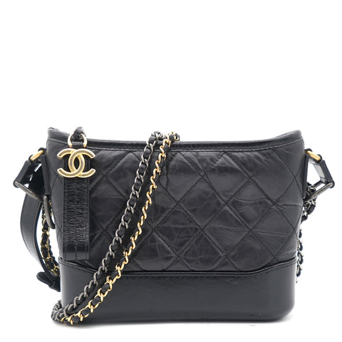 Chanel New Medium Gabrielle Hobo Beige/Black Aged Calfskin – Coco