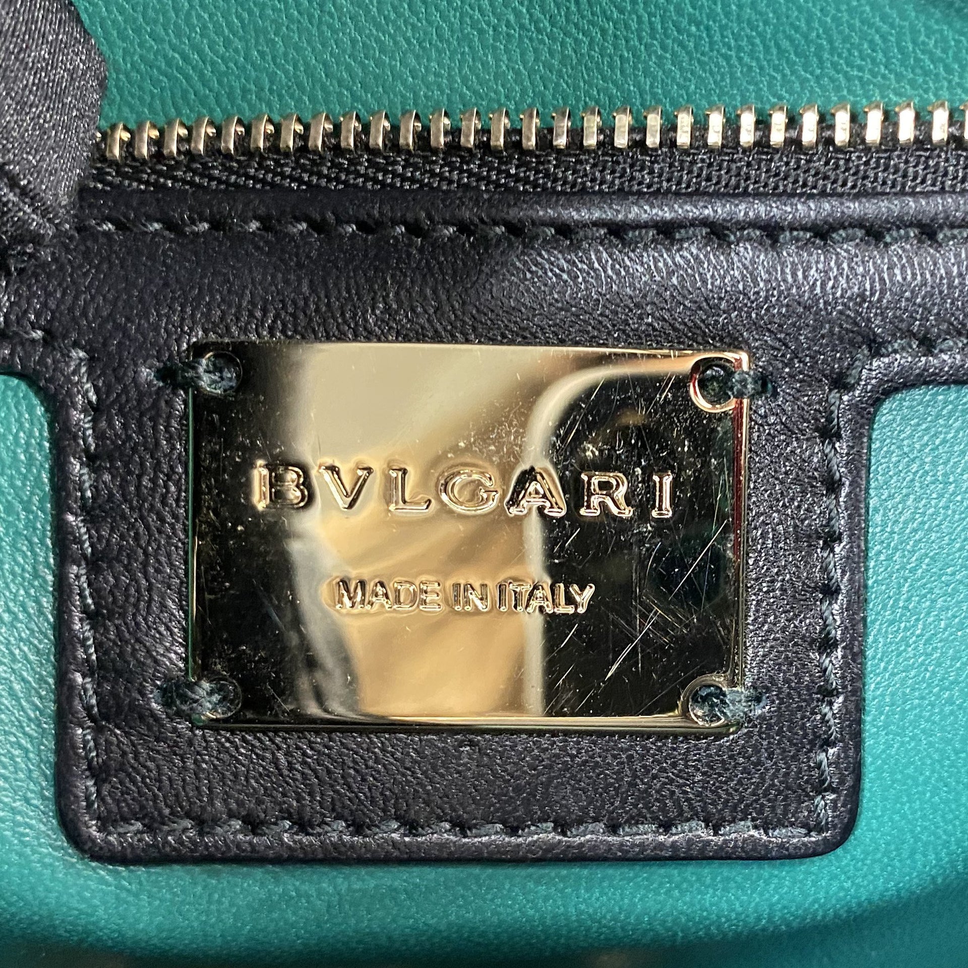 Bvlgari Blue Quilted Scaglie Leather Medium Serpenti Forever