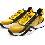 Zip “Flow” Yellow Mesh Suede Sneakers 37