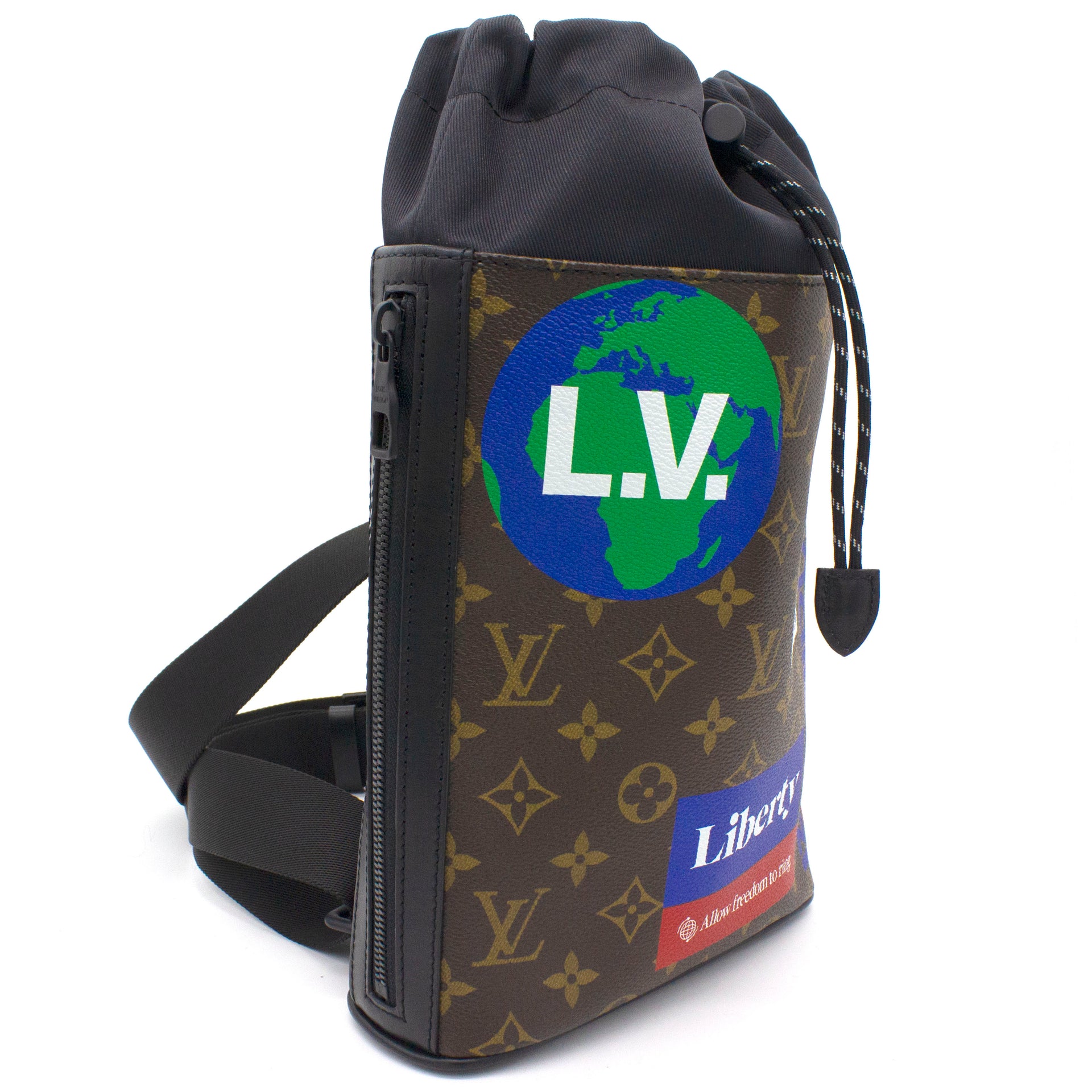 LOUIS VUITTON Monogram Chalk sling Bag Body Bag M44625 LV Auth