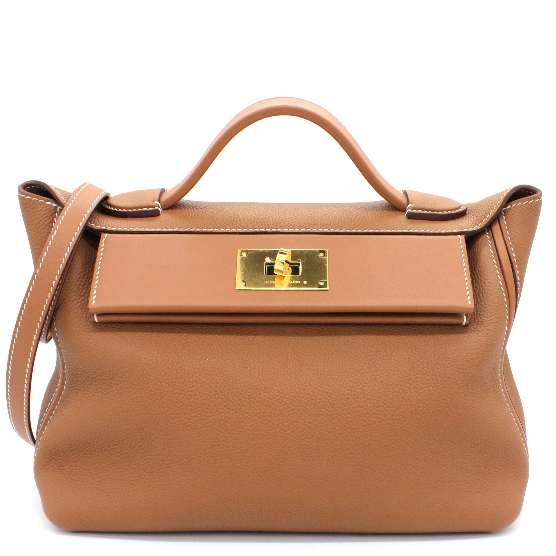 Togo and Swift Leather 24/24 35 Bag Gold 37