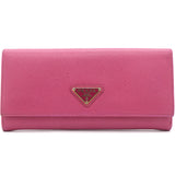 Saffiano Metal Oro Chain Wallet Fushia