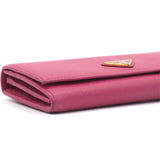 Saffiano Metal Oro Chain Wallet Fushia