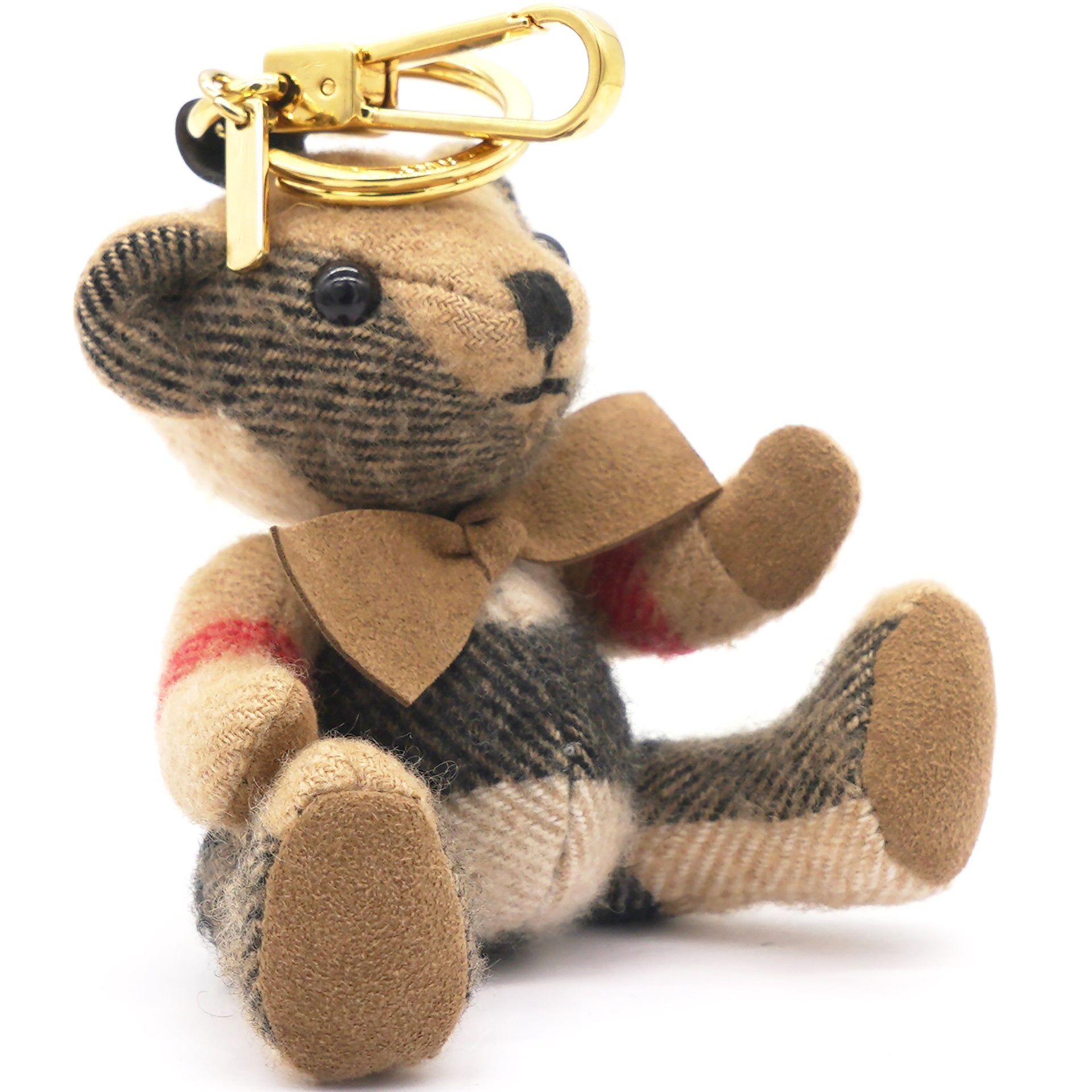 BURBERRY: Thomas Bear keyring with bow tie - Beige