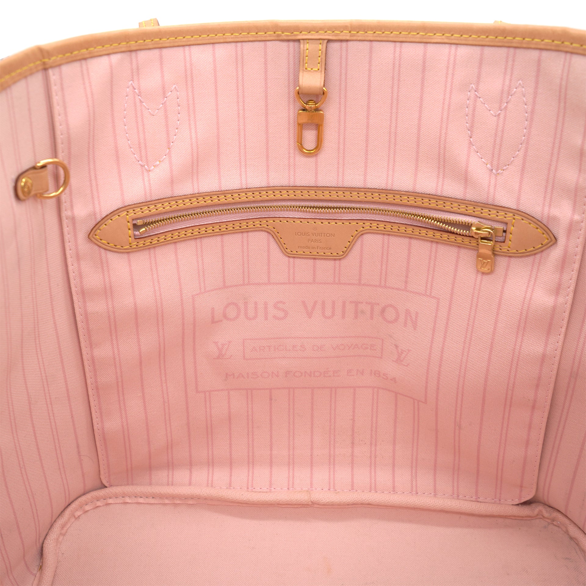 Louis Vuitton Damier Azur Neverfull MM Pink White Blue