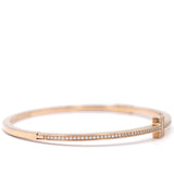 Tiffany T Diamond Hinged Wire Bangle Rose Gold