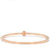 Tiffany T Diamond Hinged Wire Bangle Rose Gold