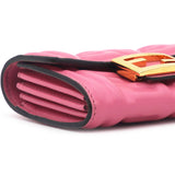 Baguette Micro Pink FF nappa leather wallet