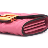 Baguette Micro Pink FF nappa leather wallet