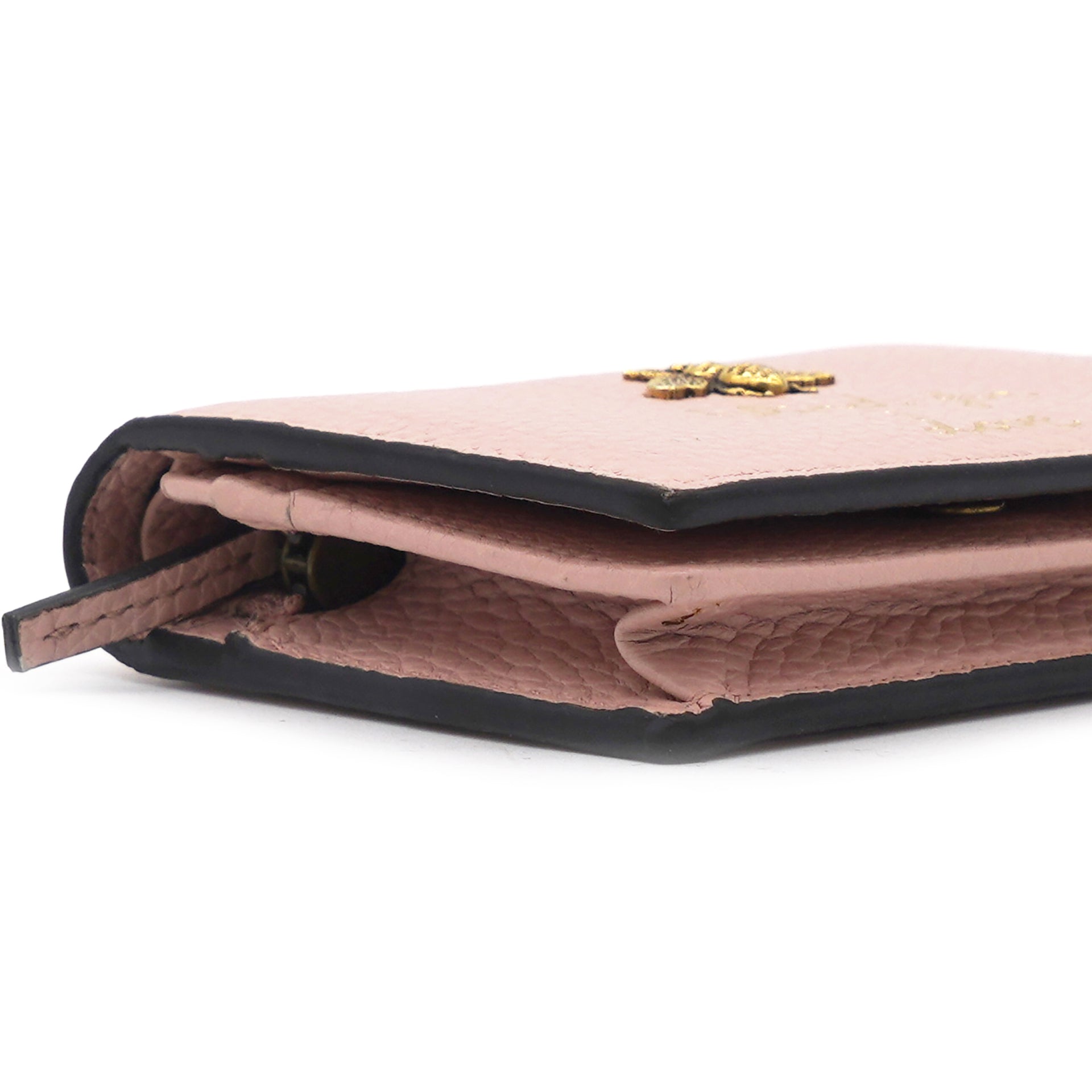 Pink Leather Animalier Wallet