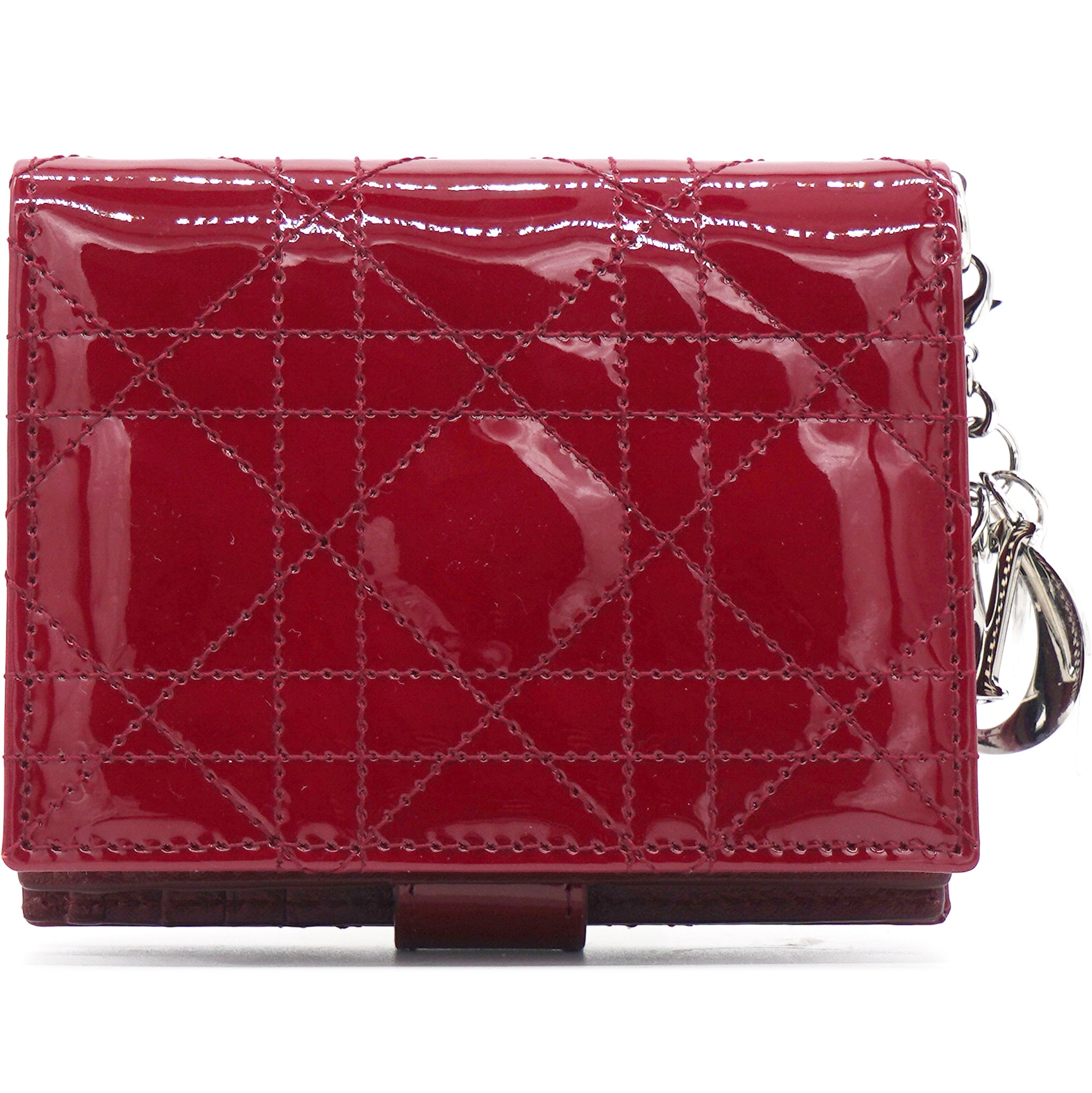 Red Patent Compact Wallet