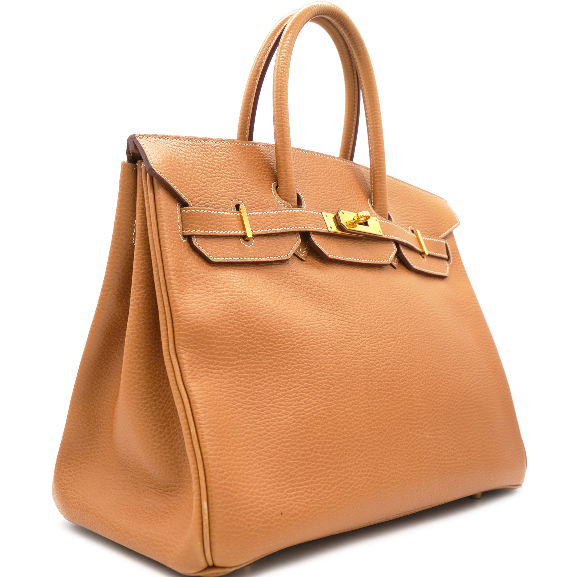 Hermes Birkin bag 25 Natural sable Togo leather Gold hardware