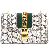 Snakeskin Small Sylvie Shoulder Bag Roccia