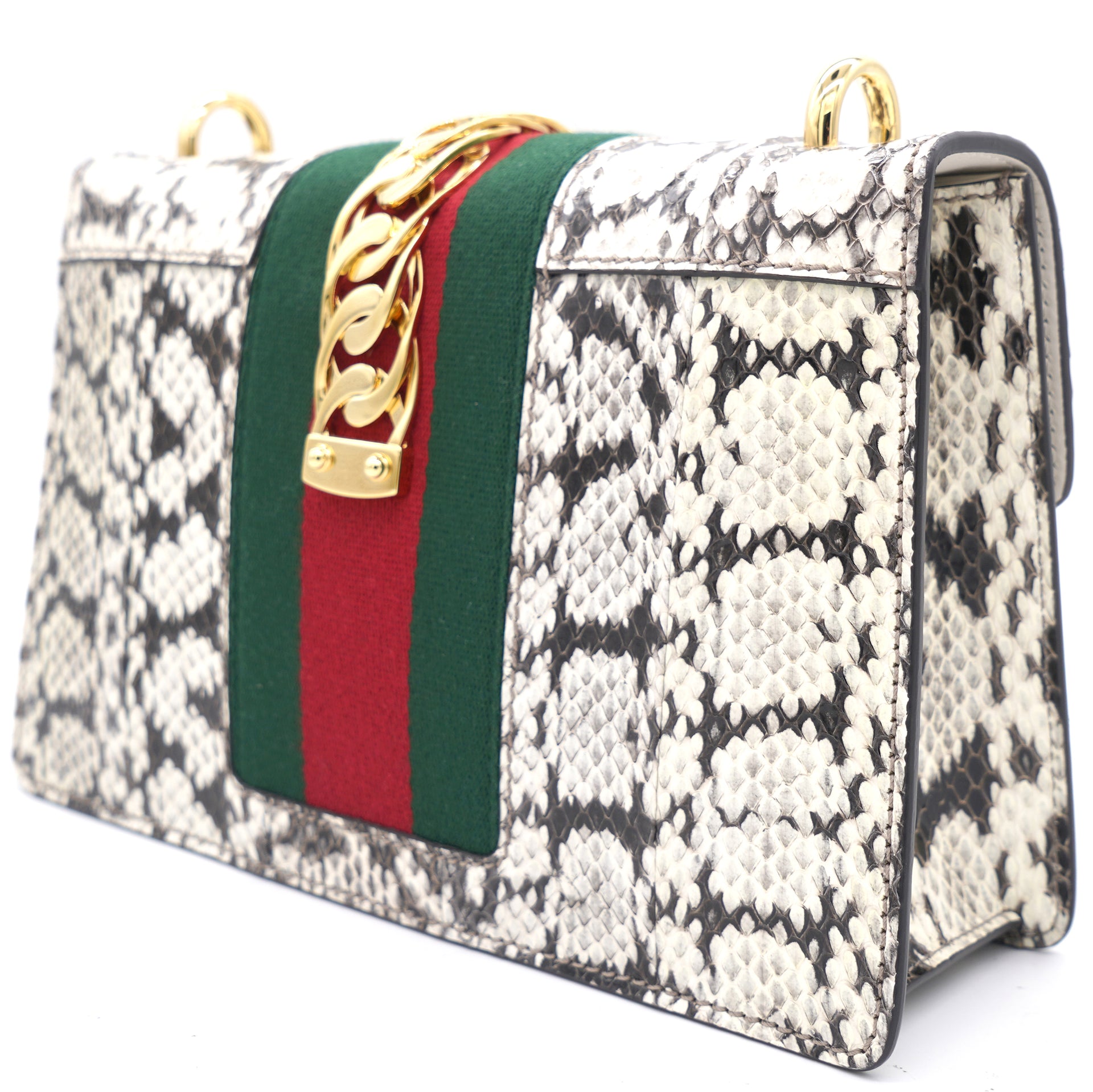 Snakeskin Small Sylvie Shoulder Bag Roccia