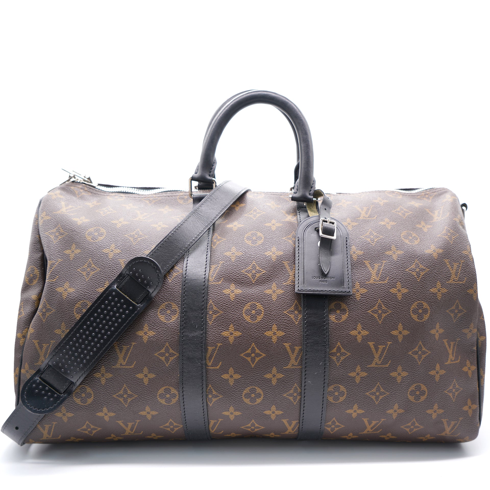 Louis Vuitton Keepall Bandouliere Monogram Macassar (Without Accessories) 55  Brown/Black in Canvas/Leather with Silver-tone - US