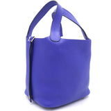 Bleu Electrique Clemence Leather Picotin Lock 18 Bag