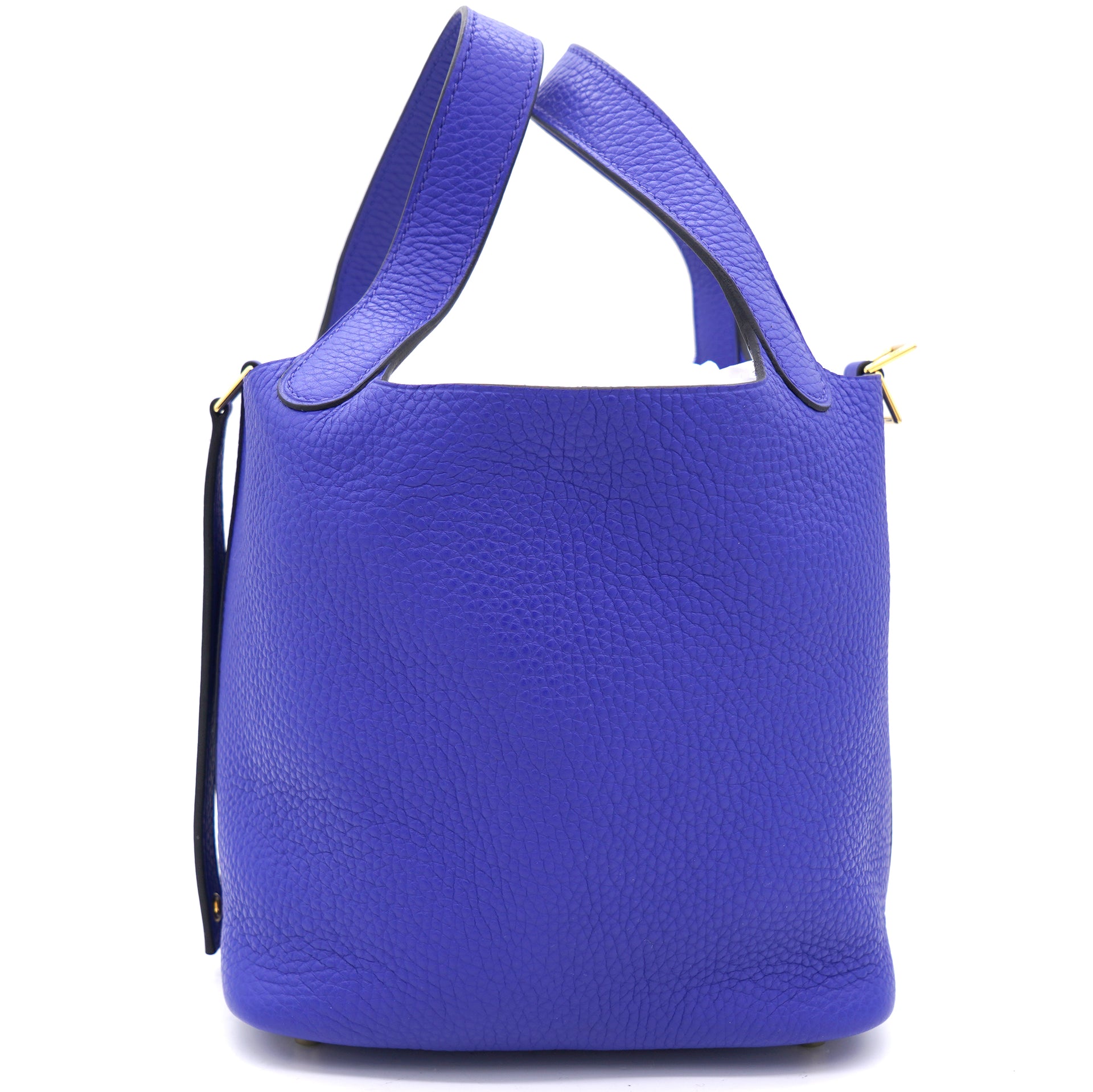 Bleu Electrique Clemence Leather Picotin Lock 18 Bag