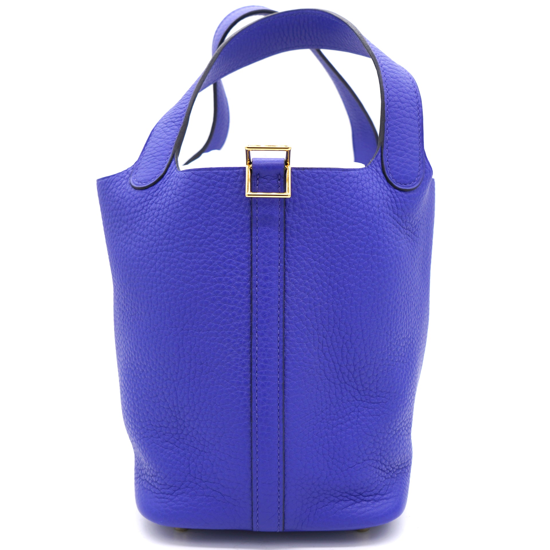 Bleu Electrique Clemence Leather Picotin Lock 18 Bag