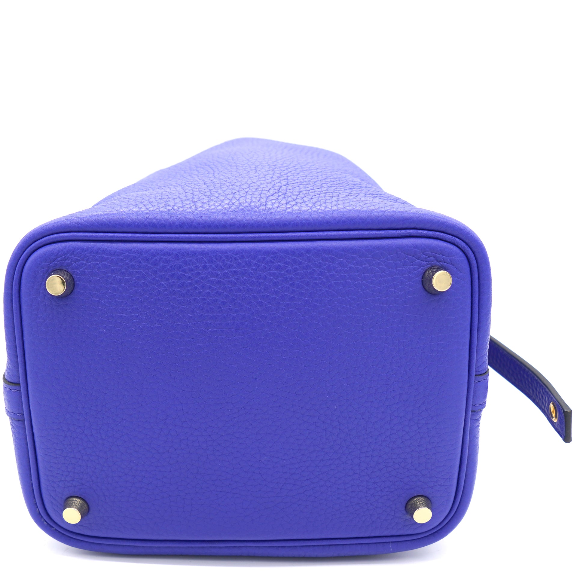 Bleu Electrique Clemence Leather Picotin Lock 18 Bag