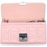 Patent Cannage Miss Dior Promenade Wallet on Chain Light Pink