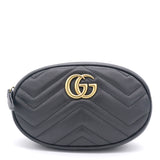 Calfskin Matelasse GG Marmont Black Belt Bag